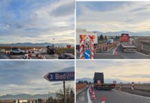 Imagini cu noile sensuri giratorii, de la ieșirea din Brașov spre Rupea giratorii iesire Brasov